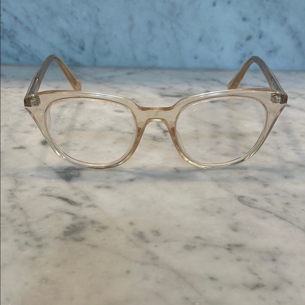 Warby Parker Chelsea Transparent Pink Glasses